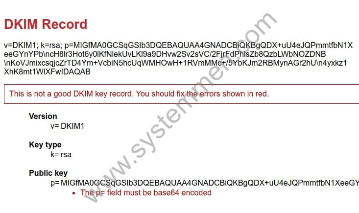 Fix DKIM field must be base64 encoded fix-dkim-field-must-be-base64-encoded Fix DKIM field must be base64 encoded