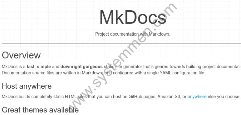 How to install mkdocs in Ubuntu server 18.04 how-to-install-mkdocs-in-ubuntu-server-18-04 How to install mkdocs in Ubuntu server 18.04
