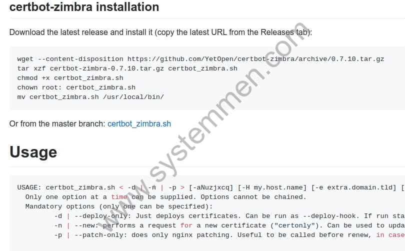 Upgrade to the new version of Certbot Zimbra 0.7.10 upgrade-to-the-new-version-of-certbot-zimbra-0-7-10 Upgrade to the new version of Certbot Zimbra 0.7.10